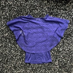 L.E.I | Girls Purple Tank Top w/ Built-in Shawl M 7/8